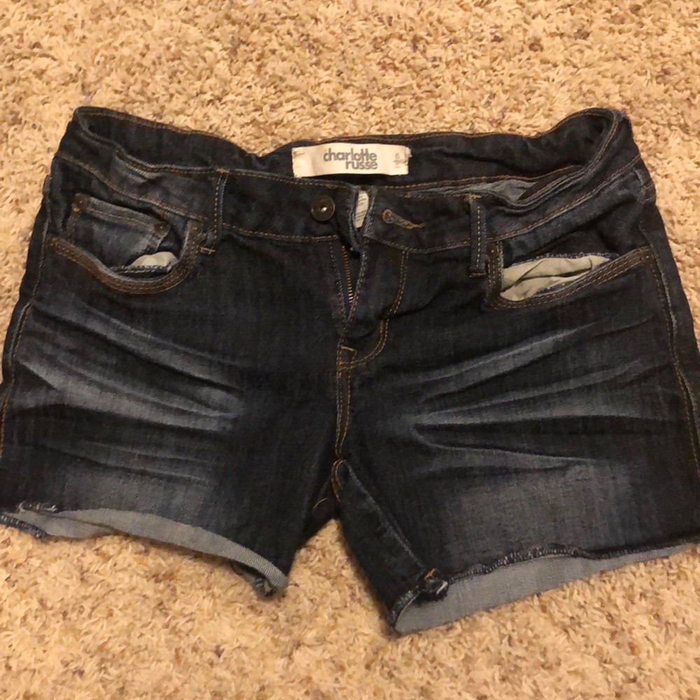 Charlotte Russe Size 6 woman’s denim shorts.